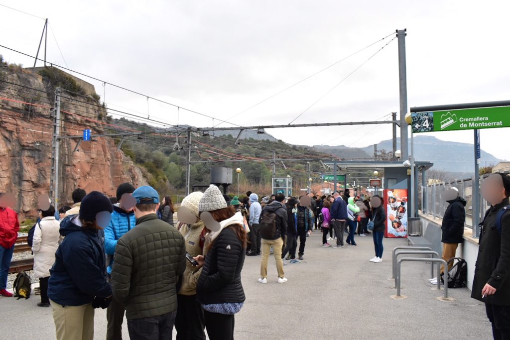 【画像】カタルーニャ登山鉄道のホーム